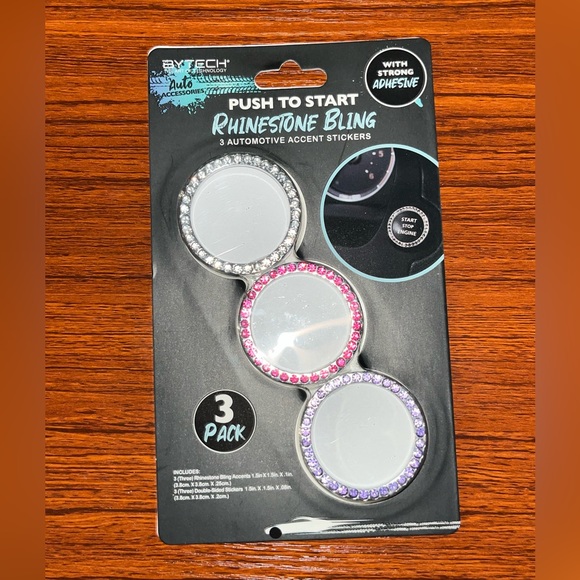 Car Push to Start Rhinestone Bling 3-pack - Picture 1 of 2